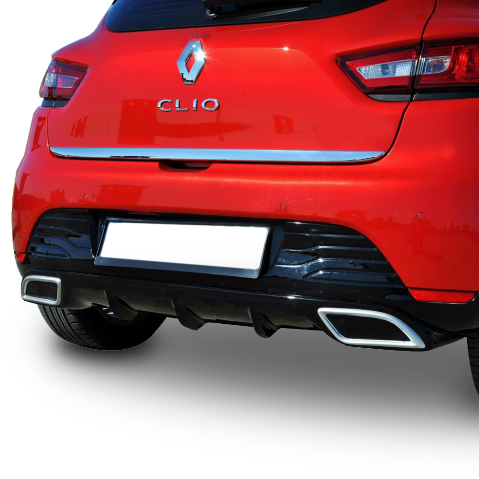 Renault Clio 4 Egzoz Görünümlü Arka Tampon Difüzör