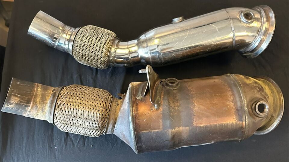 Bmw F32 428İ N20 Downpipe Spiralli İnce Turbo Kafası