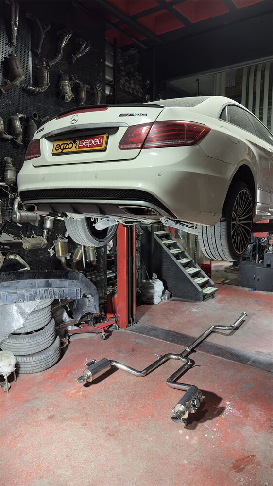 Mercedes E250 W207 1.8 Çift Varex Komple Krom 60 mm