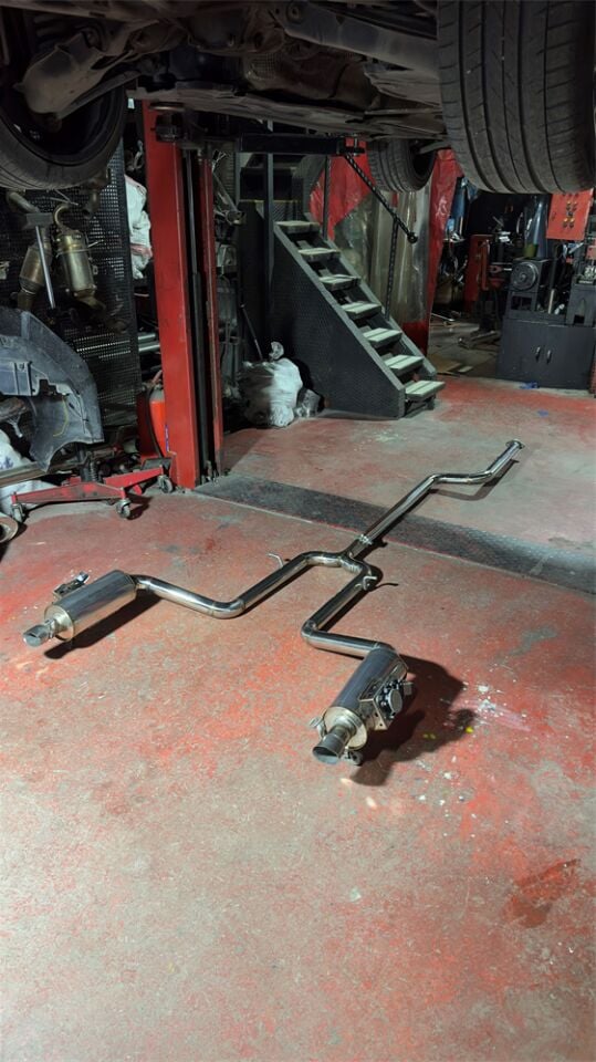 Mercedes E250 W207 1.8 Çift Varex Komple Krom 60 mm