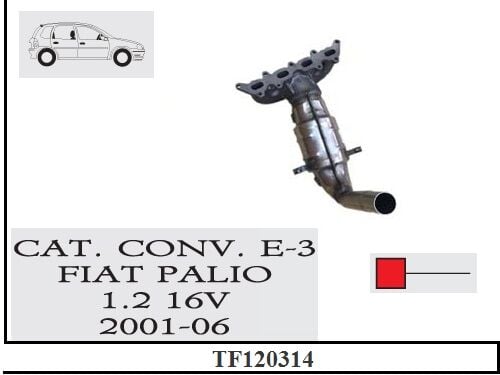 Fiat Palio 1.2 16V Katalitik Konverter Euro 4 1997 > 2004