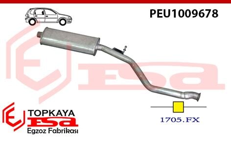 Peugeot 206 GTi 2.0 16V Orta Susturucu Borulu 1999 > ...