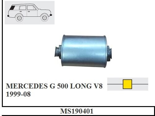 Mercedes G500 Long V8 Benzin Orta Susturucu 1999 > 2008