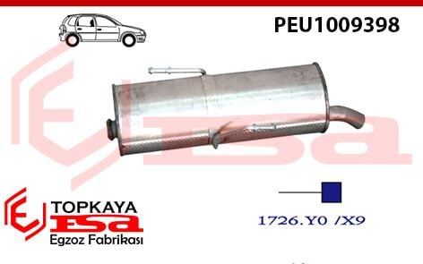Peugeot 206 Arka Susturucu 1.4 / 1.6İ 1998 > ...