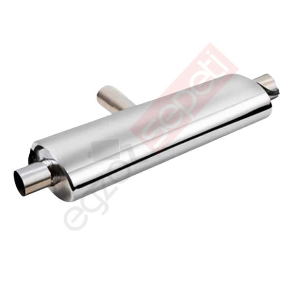 Üniversal Oval T Susturucu Crom Egzoz - 100x160 mm