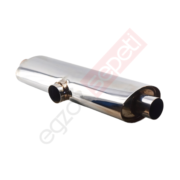 Üniversal Oval T Susturucu Crom Egzoz - 100x160 mm