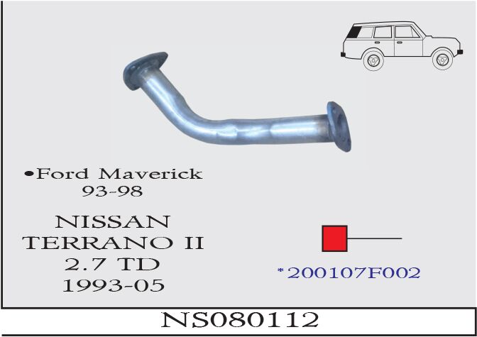 Nissan Terrano 2 2.7 Td Ön Boru 1993 > 2005 / Ford Maverick 1993 > 1998