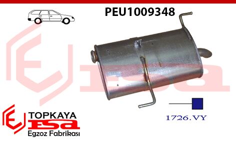 Peugeot 206 1.4İ / 1.6İ 16V Stw Arka Susturucu 2002 > 2007