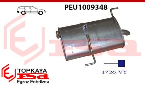 Peugeot 206 1.4İ / 1.6İ 16V Stw Arka Susturucu 2002 > 2007