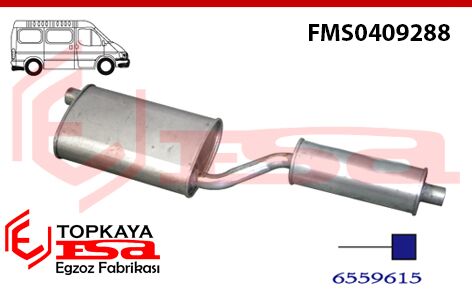 Ford Minibüs 2.5 Arka & Orta Çift Susturucu 1985-84