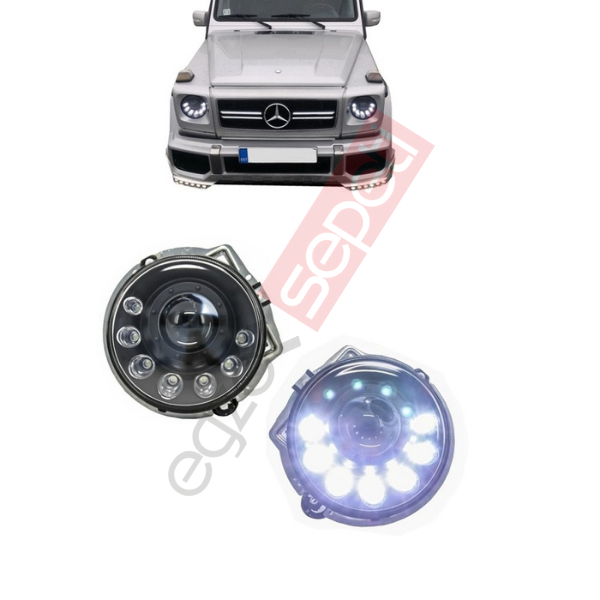 Mercedes W463 G63 TEK FAR SİYAH 7 LED 2012-2018