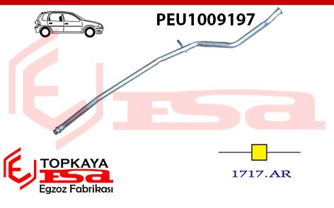 Peugeot 206 Orta Ara Boru 1.1İ / 1.4İ 2000 > 2003