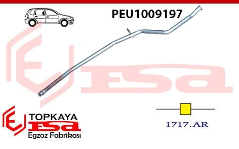 Peugeot 206 Orta Ara Boru 1.1İ / 1.4İ 2000 > 2003
