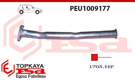 Peugeot 206 Ön Ara Boru 1.1İ / 1.4İ / 1.6İ 2000 > 2003