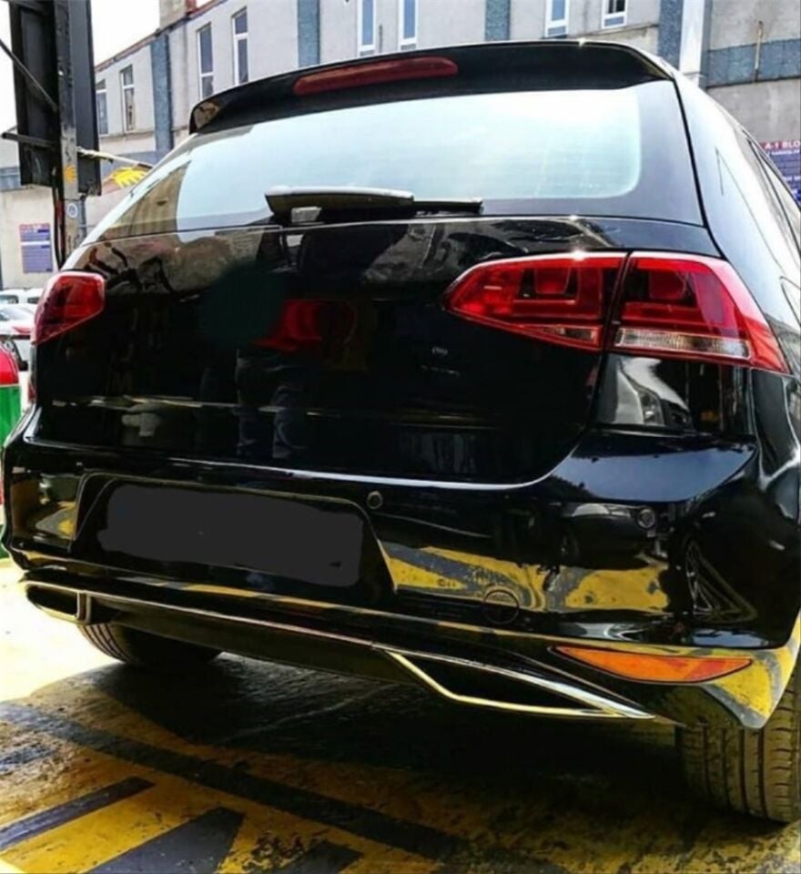VW Golf 7 2013-2017 İçin Uyumlu Difüzör Parlak Siyah İthal