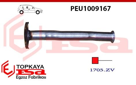 Peugeot 206 Ön Ara Boru 1.4İ / 1.6İ 2000 > 2005