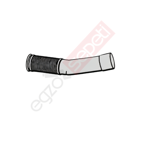 Mercedes Actros Boru, Egzoz Ön, E3, 9424901019  Ø114,3 Dkp, Spiral (K), Gri