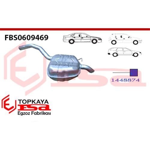 Ford Cmax 1.8 / 2.0 Tdci Arka Borulu Susturucu 2006 > ..