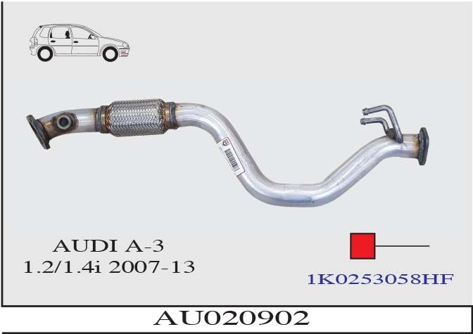 Audi A3 1.2 / 1.4İ Ön Ara Boru Spiralli 2007 > 2013