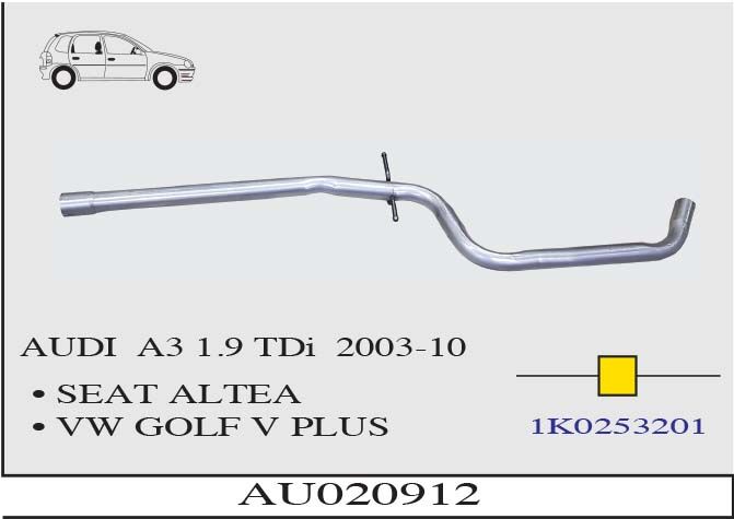 Audi A3 1.9 Tdi Ara Boru 2003 > 2010