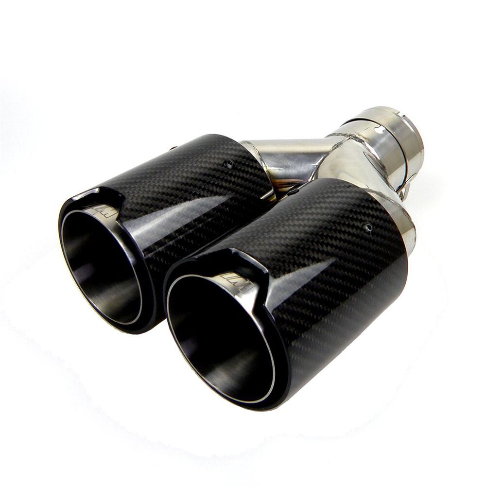 Bmw M Logolu Karbon Egzoz Ucu 76 MM Parlak Sol