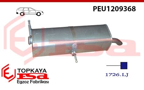 Peugeot 307 1.4 / 1.6İ 16V Arka Susturucu Sw 2002 > ...
