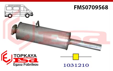 Ford Minibüs Tr15 Td Orta Susturucu Uzun Yuvarlak Flanşlı 1996 > 2000