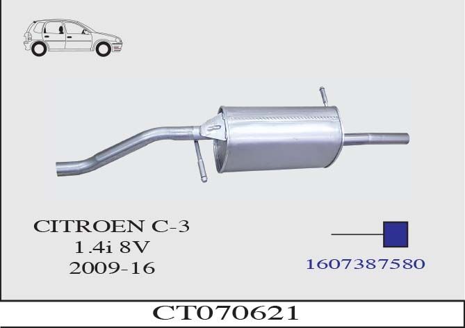Citroen C3 1.4 İ 8V Arka Susturucu Borulu 2009 > 2016