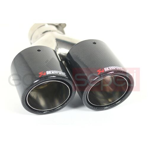 Akrapoviç Karbon Egzoz Ucu 100 MM Çiftli Dudaklı Mat Sag Ve Sol Takım Gerçek Karbon Malzeme İthal Ürün