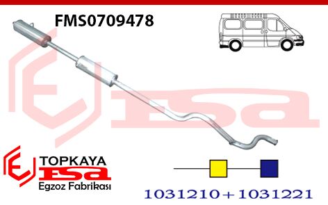Ford Minibüs Tr-15 Td Çift Yuvarlak Arka Susturucu Borulu Uzun Şase 94-96