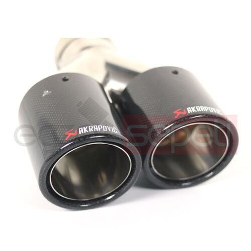 Akrapoviç Karbon Egzoz Ucu 100 MM Çiftli Dudaklı Mat Sag Ve Sol Takım Gerçek Karbon Malzeme İthal Ürün