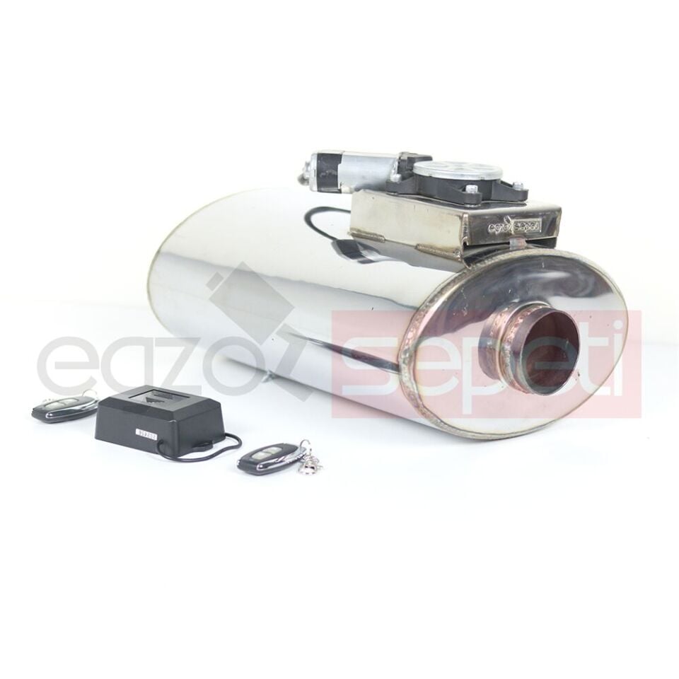 Varex Egzoz 70 mm Krom Flanşlı Sistem + Uzaktan Kumanda Beyni Çift Anahtarlı