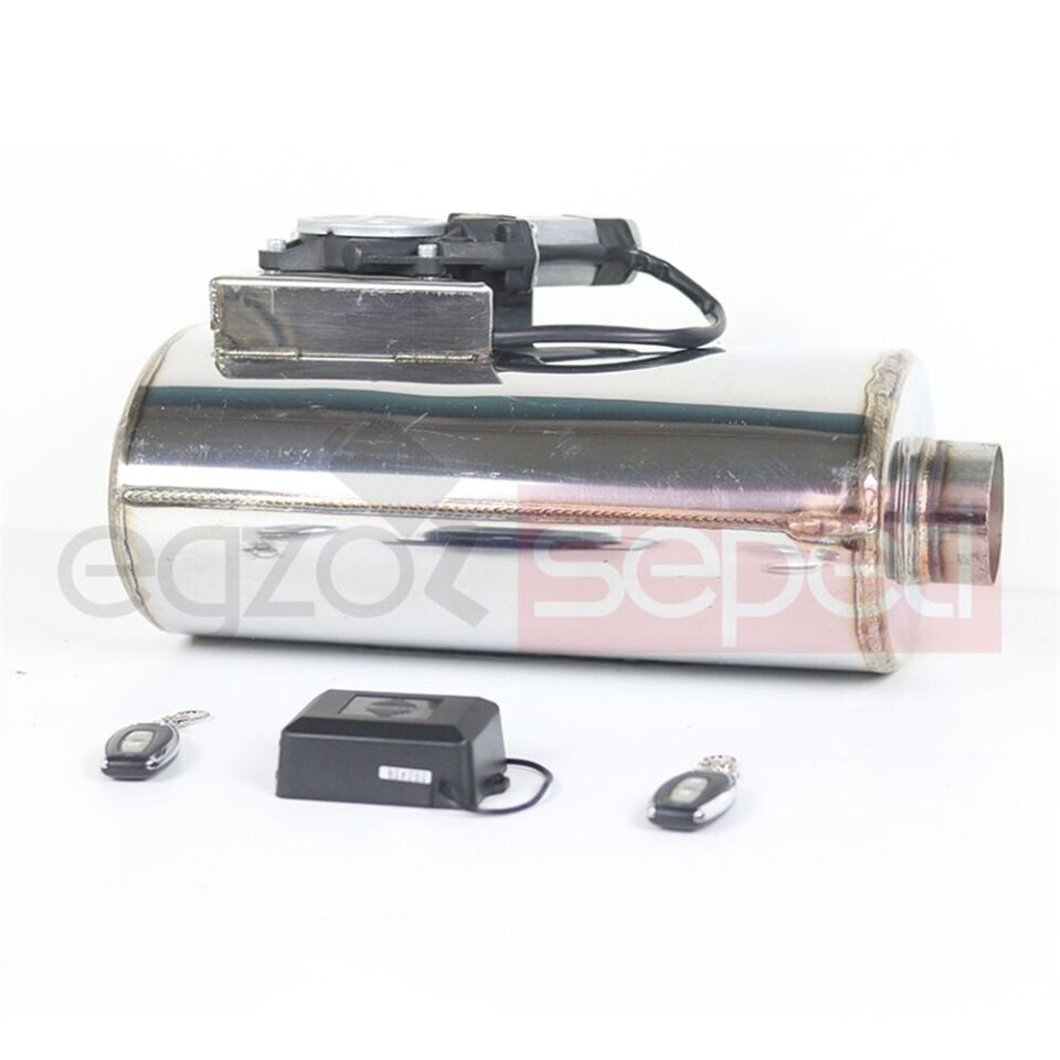 Varex Egzoz 70 mm Krom Flanşlı Sistem + Uzaktan Kumanda Beyni Çift Anahtarlı