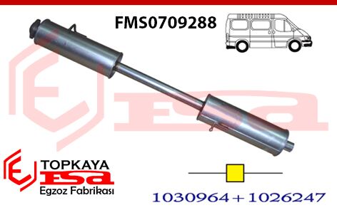 Ford Minibüs Tr-12 Td Çift Yuvarlak Susturucu Kısa Şase 96-00