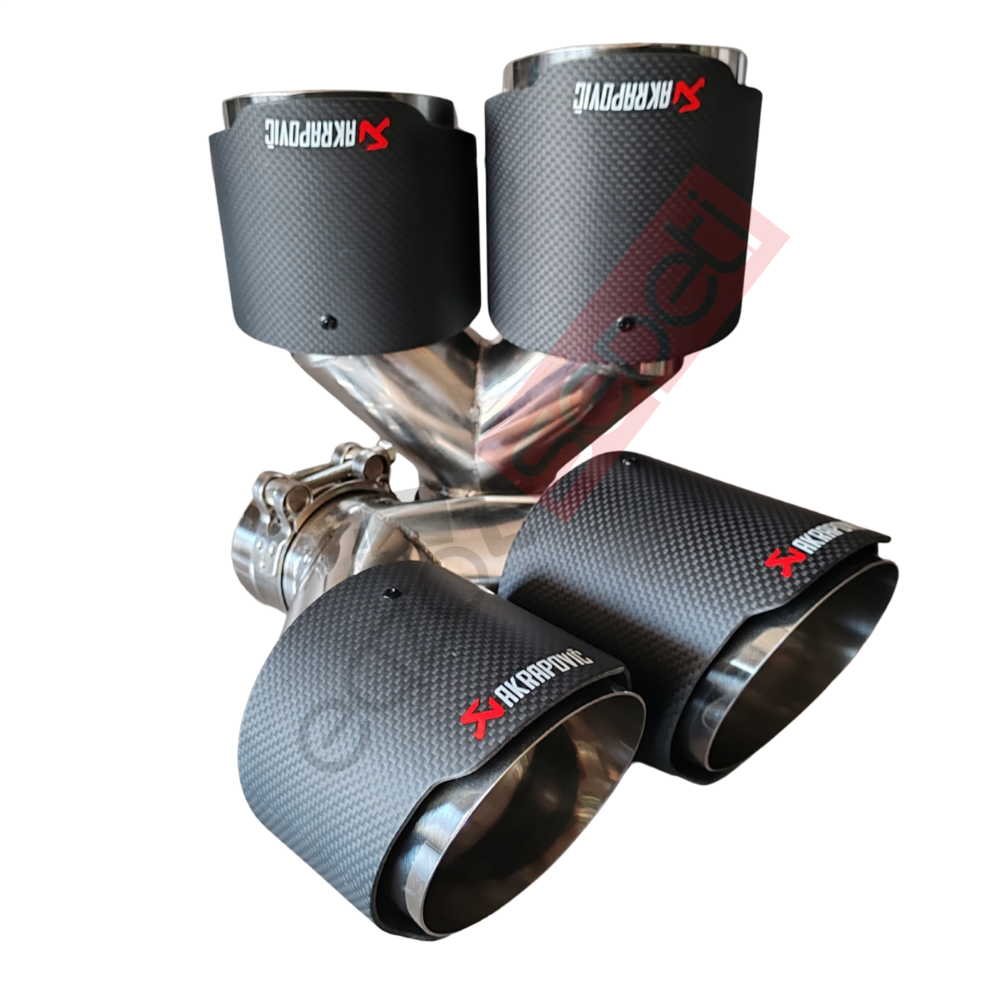 Akrapoviç Karbon Egzoz Ucu 100 MM Çiftli Mat Sag Ve Sol Takım Gerçek Karbon Malzeme İthal Ürün
