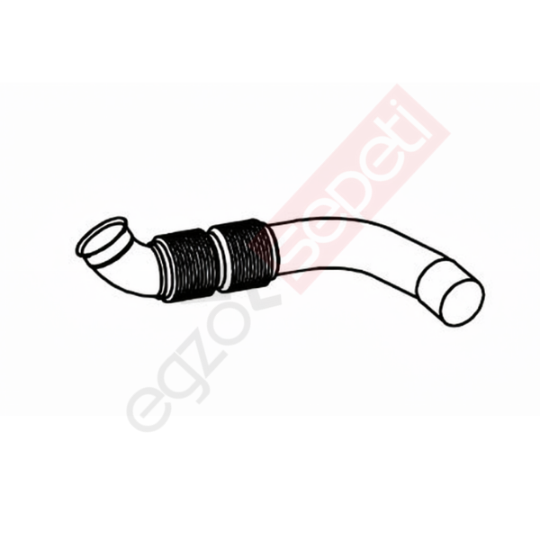 Mercedes Actros Boru, Egzoz Ön, E5, 9304904119 Ø120 Alusi, Spiral (K),