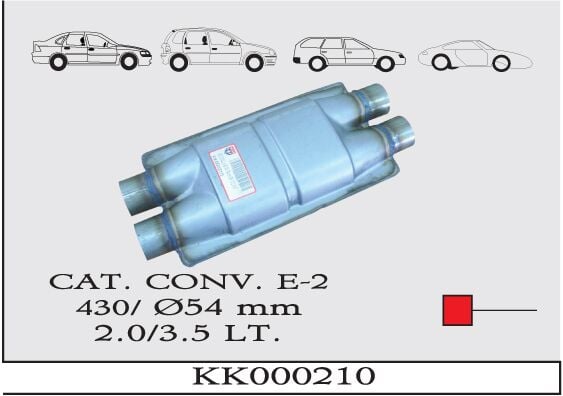 Katalitik Konverter Euro 2 Oval Çift Çıkış