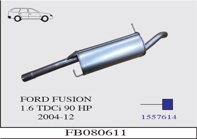 Ford Fusion 1.6 Tdci 90 Hp Arka Susturucu Borulu 2004 > 2012