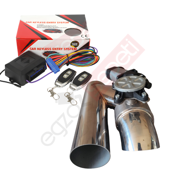 Cutout Kumandalı Egzoz Ortadan 76 mm + Varex Beyni
