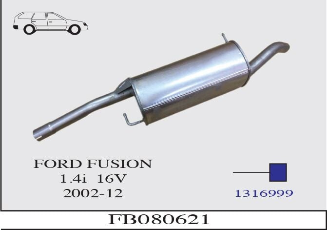 Ford Fusion 1.4 16 V Benzinli Arka Susturucu Borulu 2002 > 2012