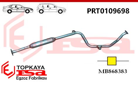 Proton 413 / 415 / 416 1.5 Orta Susturucu Borulu 1994 > 1995
Mitsubishi Lancer 1.3 / 1.6 1991 > 1996