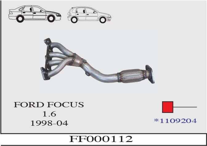 Ford Focus 1.4/1.6 Spriralli Ön Boru 1998 > 2004