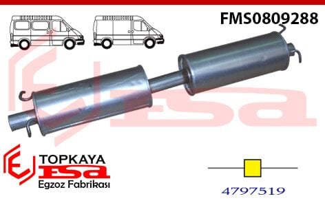 Ford Minibüs Transit V-184 2.4 Tdci Yuvarlak Çift Susturucu 2000-2006