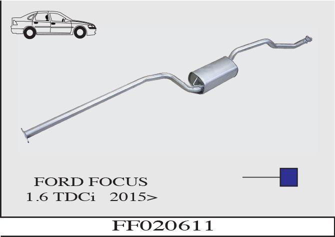 Focus Sedan 1.6 C-Max Tdci E-5 Arka Susturucu Borulu  2013 > 2016