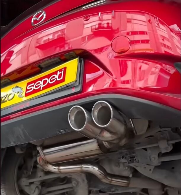 Mazda Mx5 1.5 Krom Flanşlı Varex 60 mm Krom Borular ve 90 MM Krom Egzoz Ucu