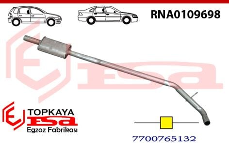 Renault R9 Orta Susturucu Borulu 1986 > 1997