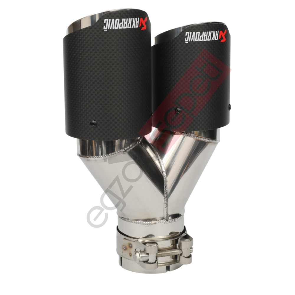 Akrapoviç Karbon Egzoz Ucu 76 MM Çiftli Mat Sol Gerçek Karbon İthal Ürün