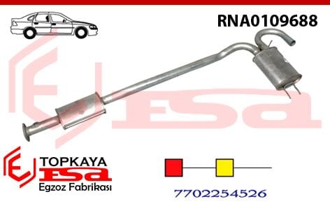 Renault R9 Rni Orta Susturucu Borulu 1.6İ 1998 > ...