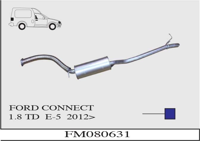 Ford Connect Combı 1.8 Td E-5 Arka Susturucu Borulu 2012>..