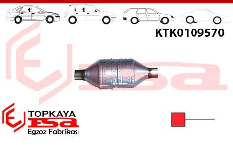 Katalitik Konverter Euro 2 Oval L=450 Ф57 Mm 2.0 / 3.0 Lt Euro 2